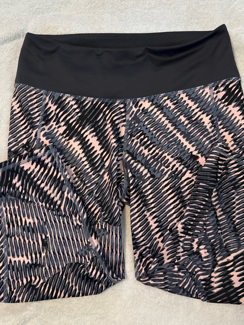 H&M Sport Black Athletic Top with White Logo